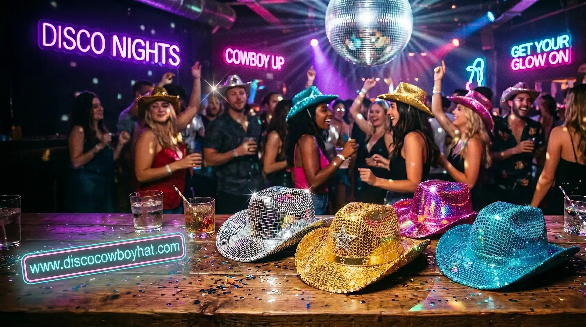 shop disco cowboy hat hero image