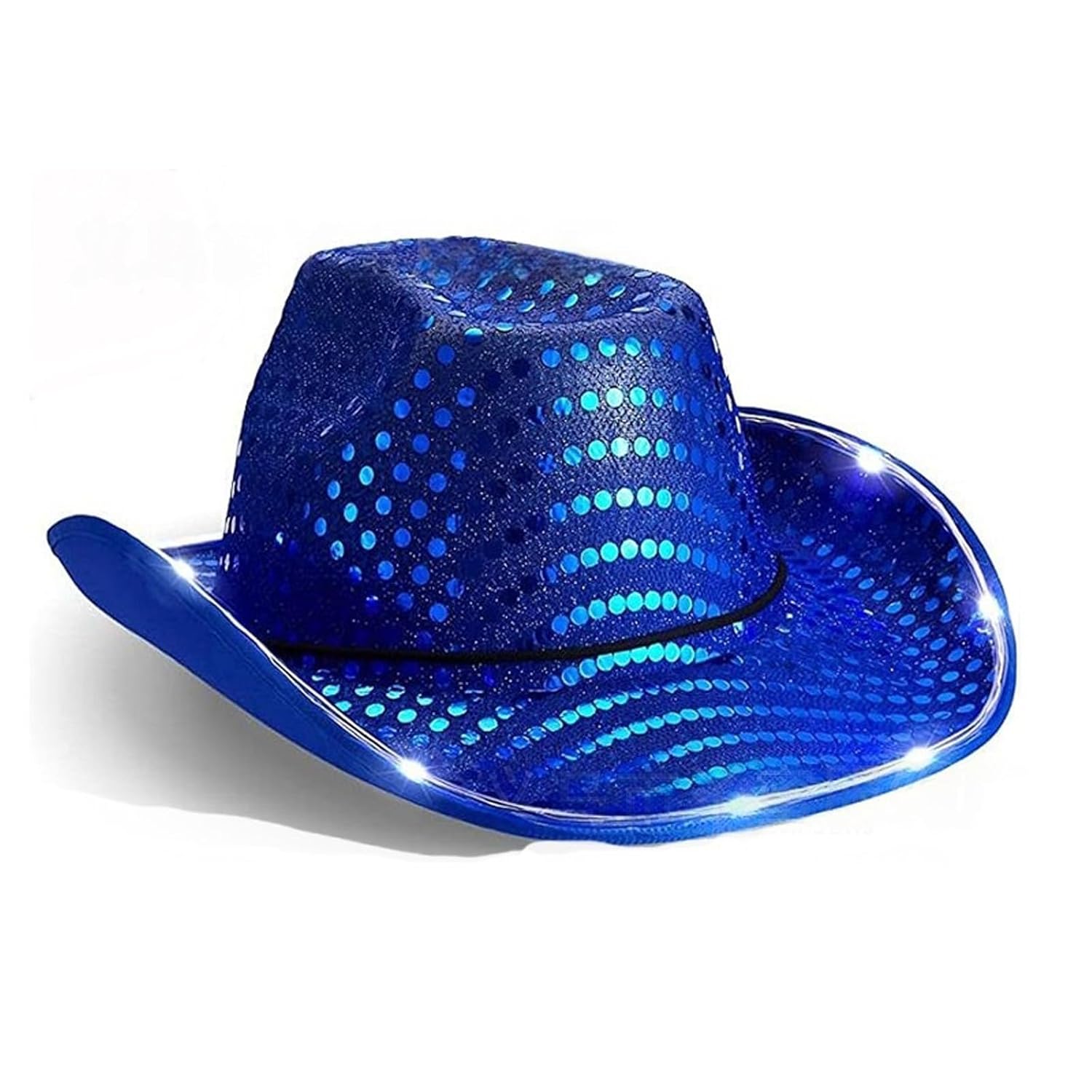 Shiny Sequin Light Up Cowboy Hat Flashing Western Cowgirl Hat Vintage Dance Ball Disco Jazz Hats Party Costume for Men Women Shiny Sequin Light Up Cowboy Hat Flashing Western Cowgirl Hat Vintage Dance Ball Disco Jazz Hats Party Costume for Men Women