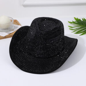 Black Diamante Cowboy Hat