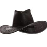 Faux Leather Cowboy Hat