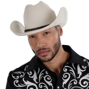 White Modern Western Cowboy Hat
